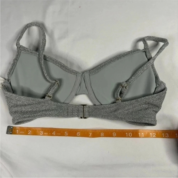 *Final Price* Good American Silver Sparkle Size 0/Small NWT Bikini Adjustable - Picture 4 of 6